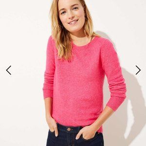 LOFT Crossover Bar Back Sweater Pink Small